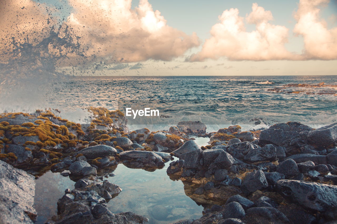 Scenic view of sea against sky