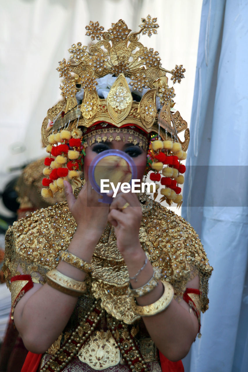 Front view of traditional dancer