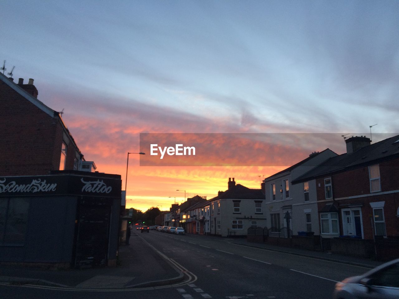 VIEW OF ROAD AT SUNSET