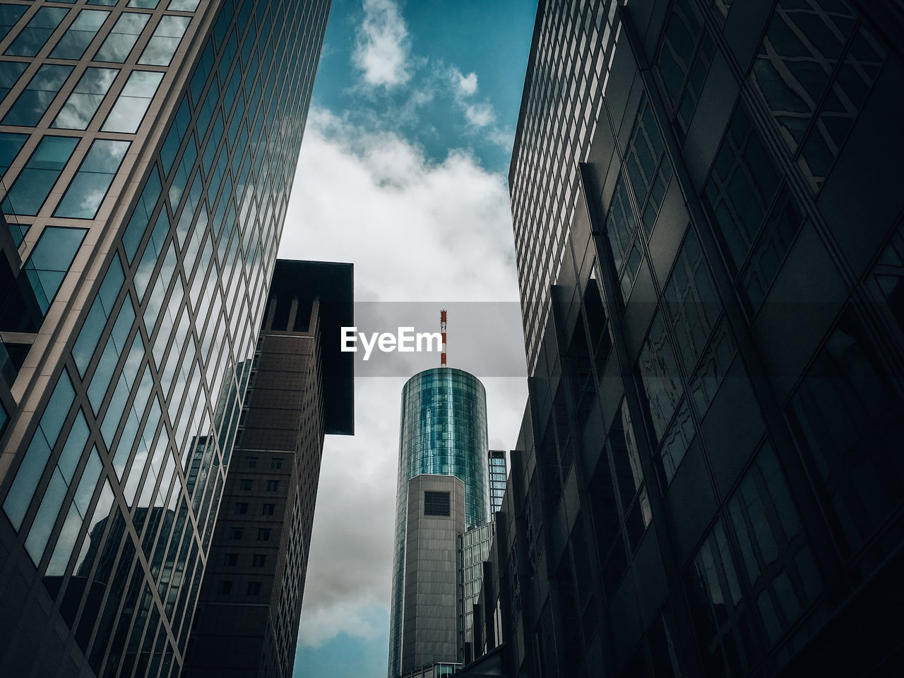 Low angle view of buildings in city