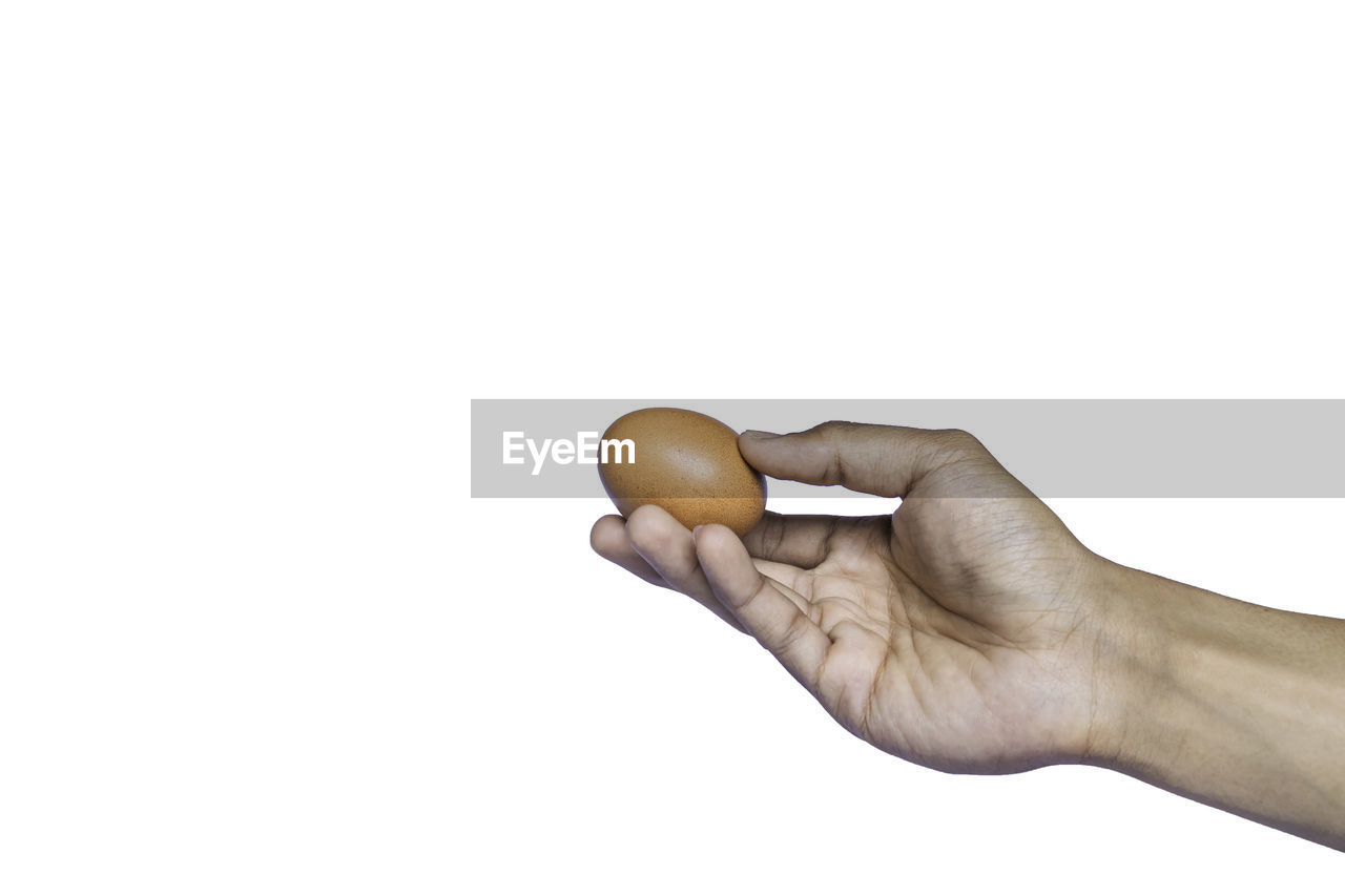 CLOSE-UP OF HAND HOLDING BREAD