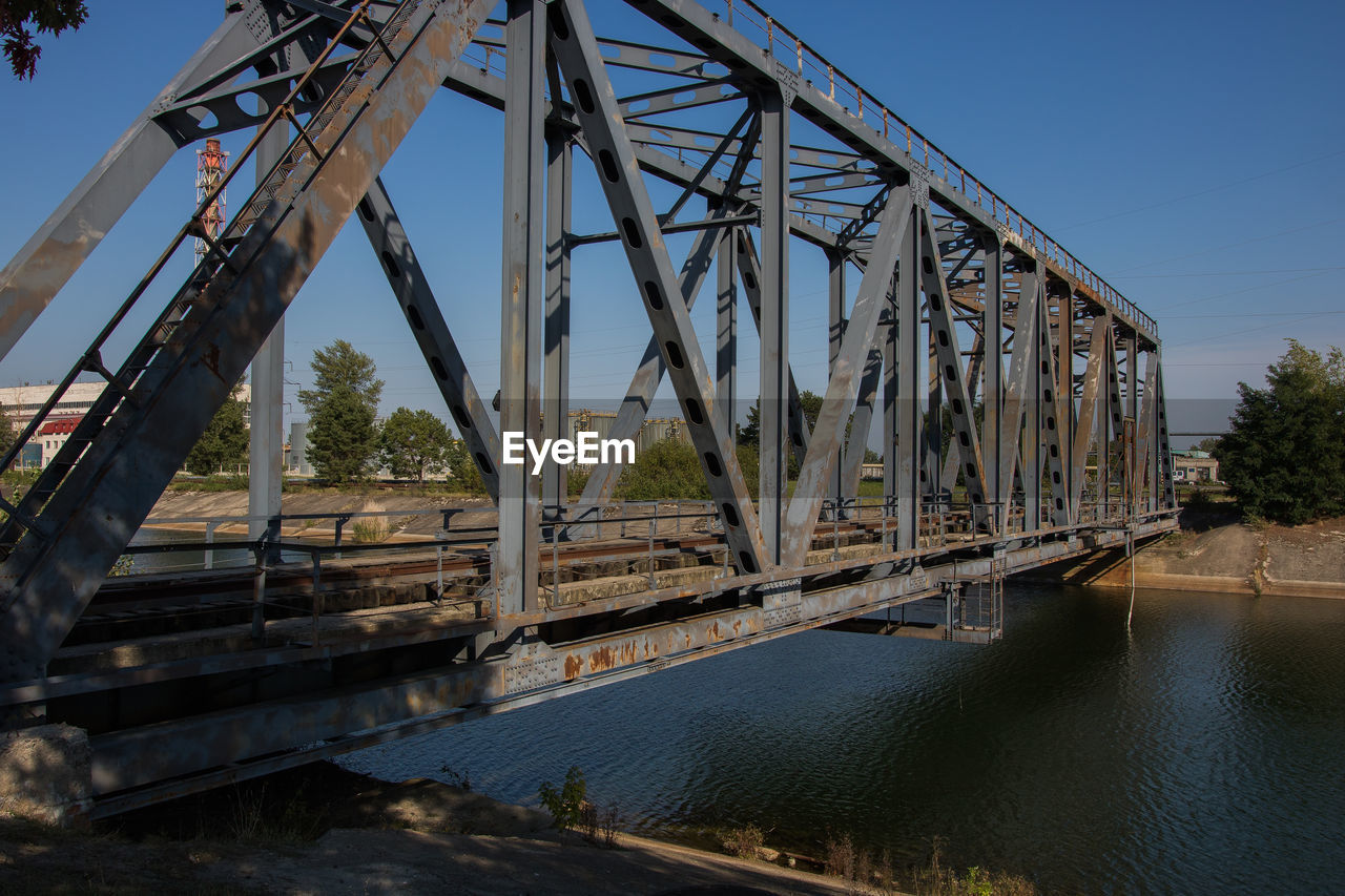 Bridge over river against sky