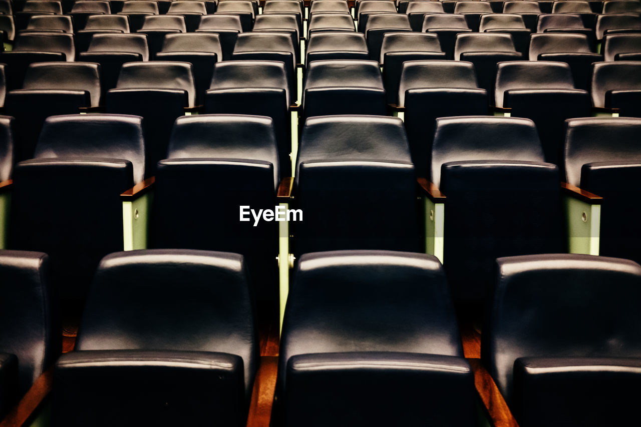 Full frame shot of empty chairs