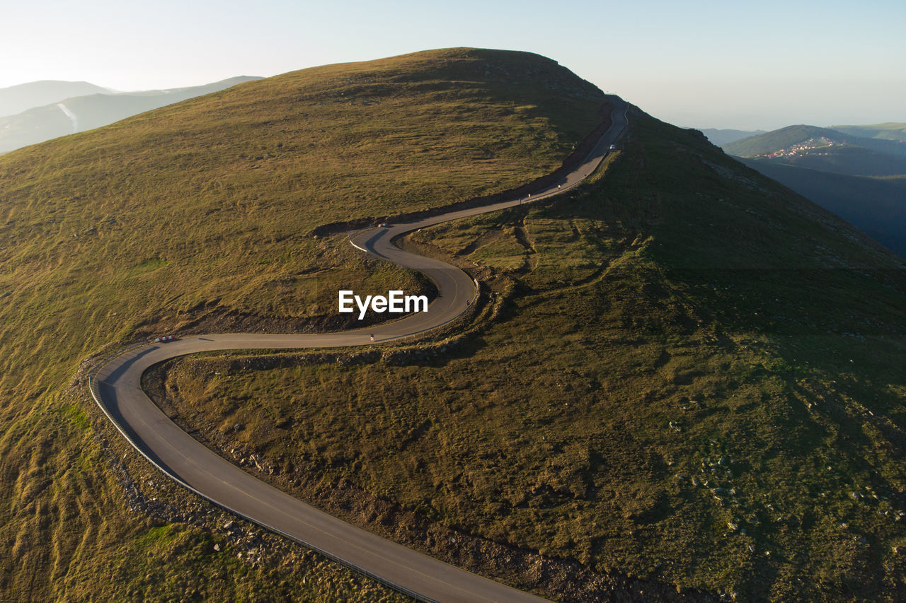 Transalpina mountain road, at sunrise