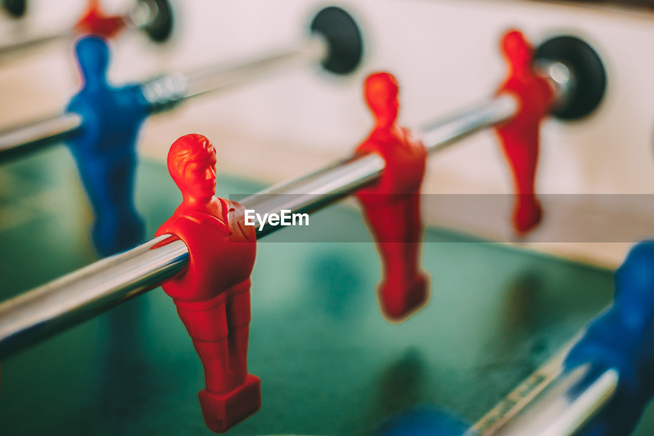 Close-up of foosball