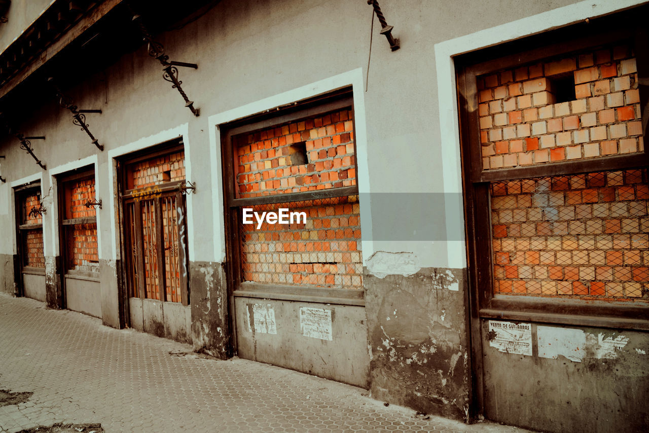 CLOSED DOOR OF OLD BUILDING