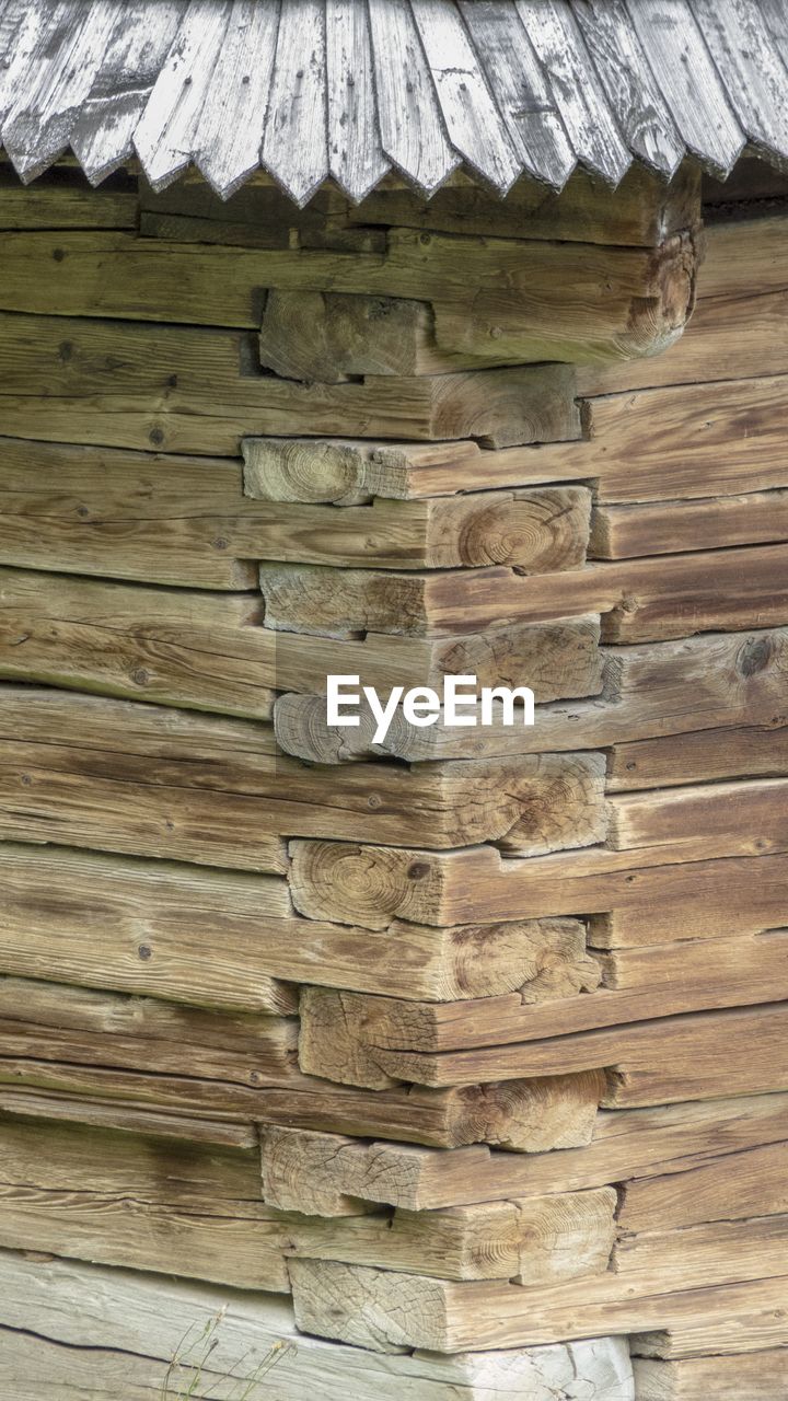 Full frame shot of wooden house
