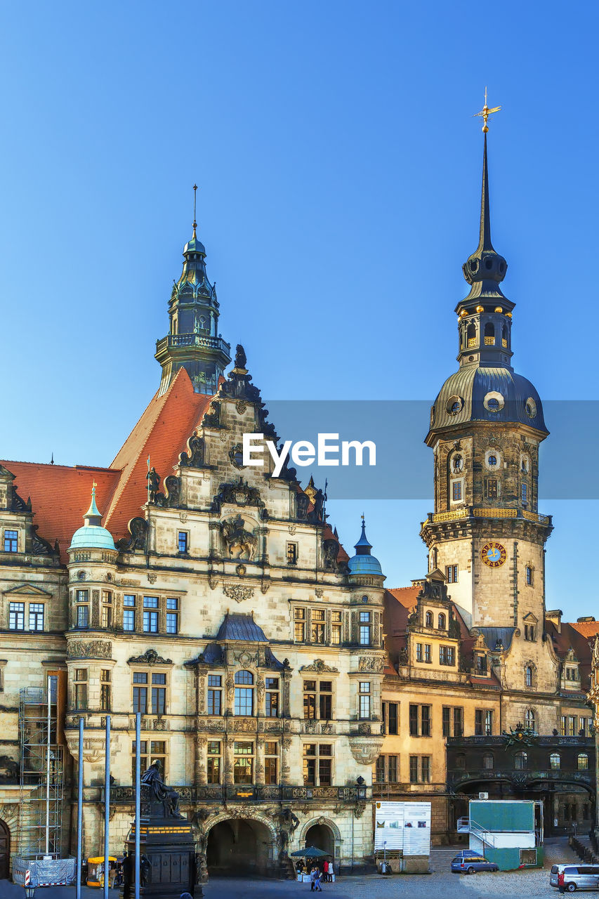 Georgentor on schlossplatz - castle square, dresden, saxony, germany