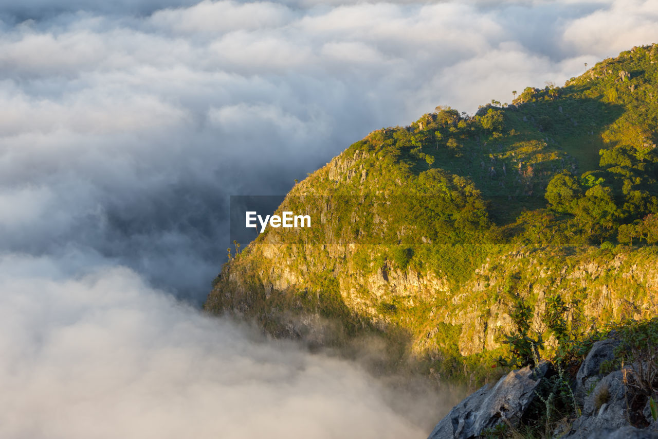 Scenic view of mountains and cloudscape