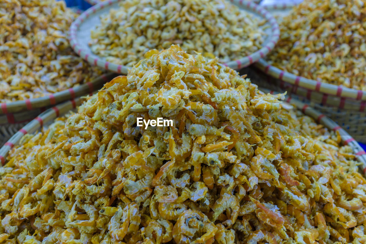 CLOSE-UP OF DRIED FOR SALE IN MARKET