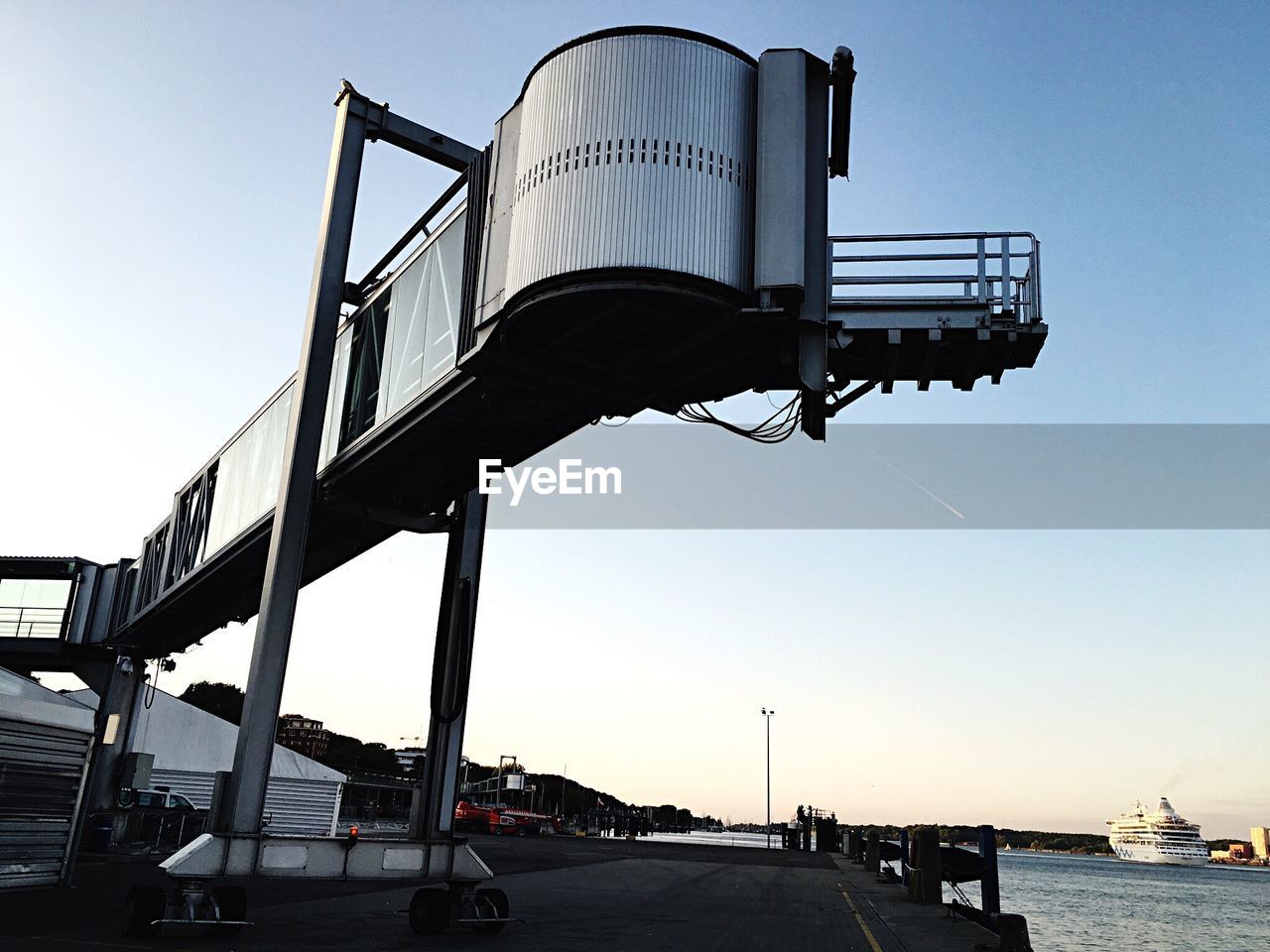 Low angle view of built structure against clear sky