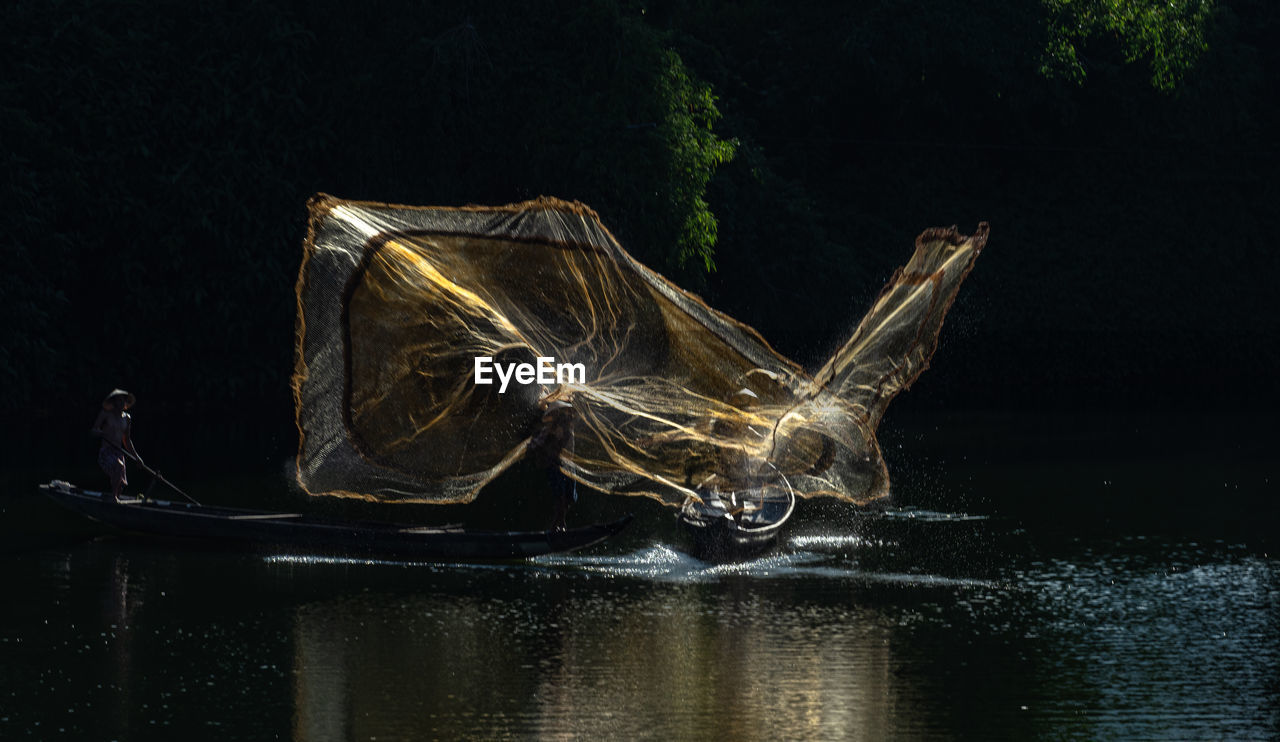 night, darkness, reflection, light, water, nature, no people, motion, outdoors