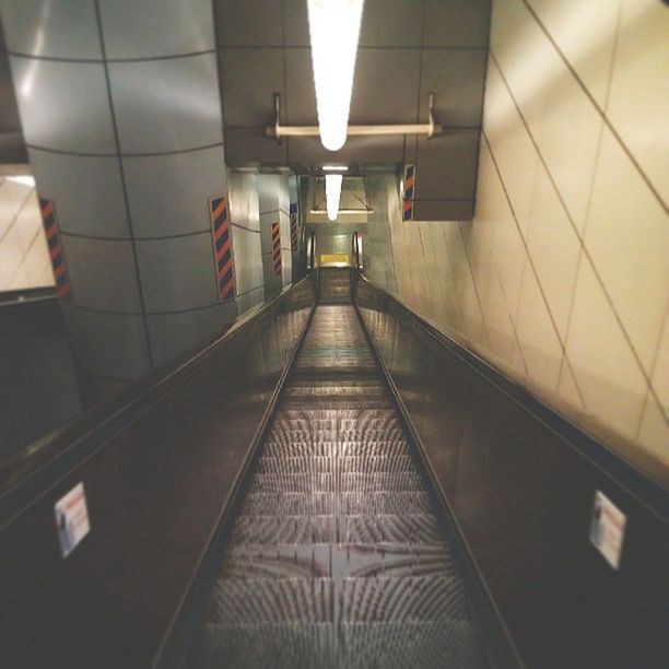 VIEW OF ILLUMINATED SUBWAY