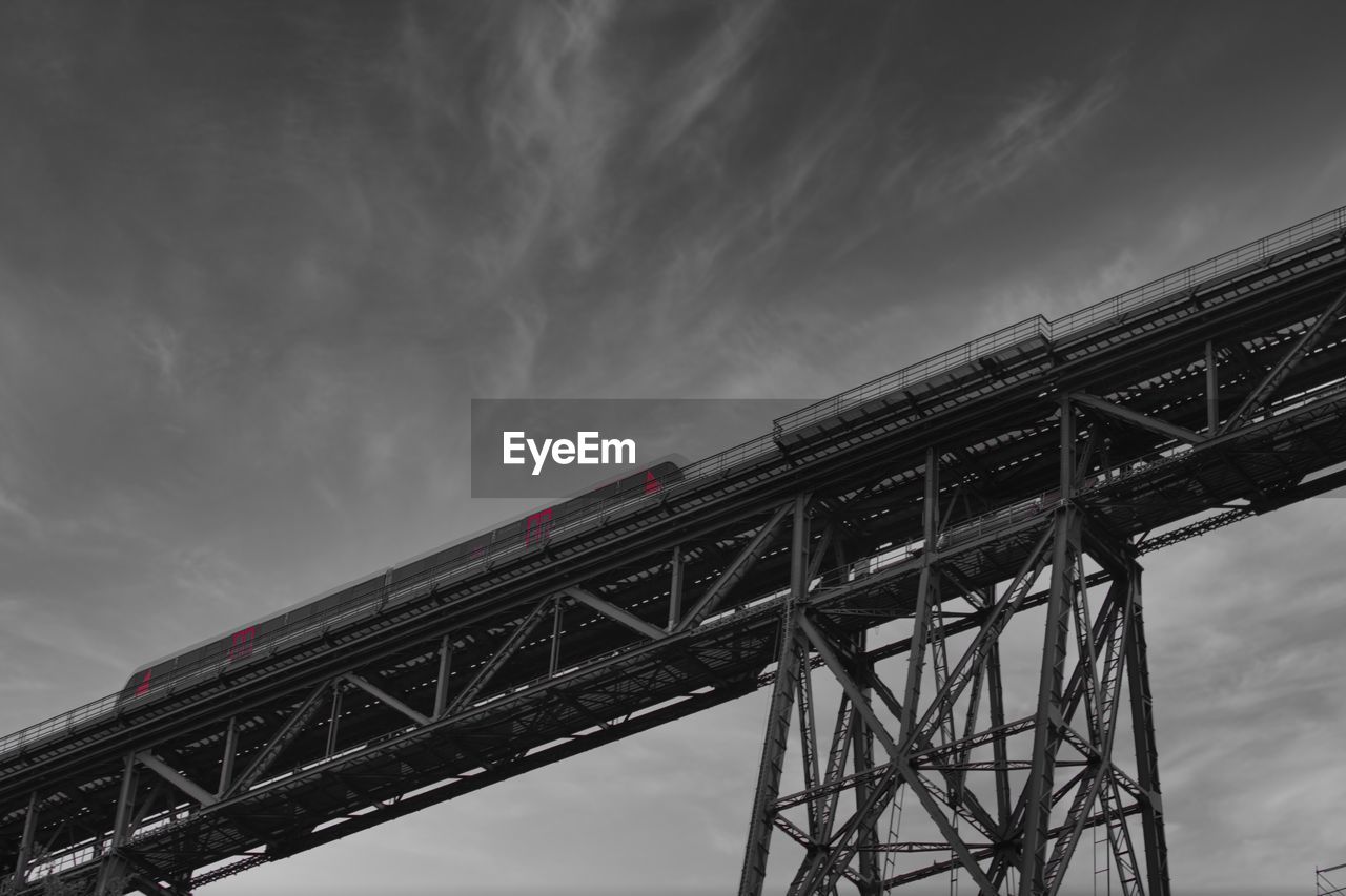 Low angle view of bridge against sky