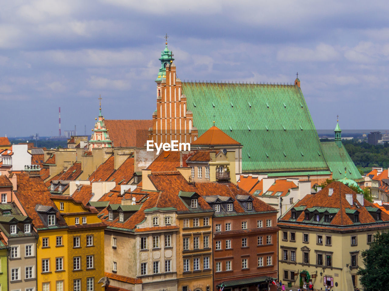 buildings in town against sky