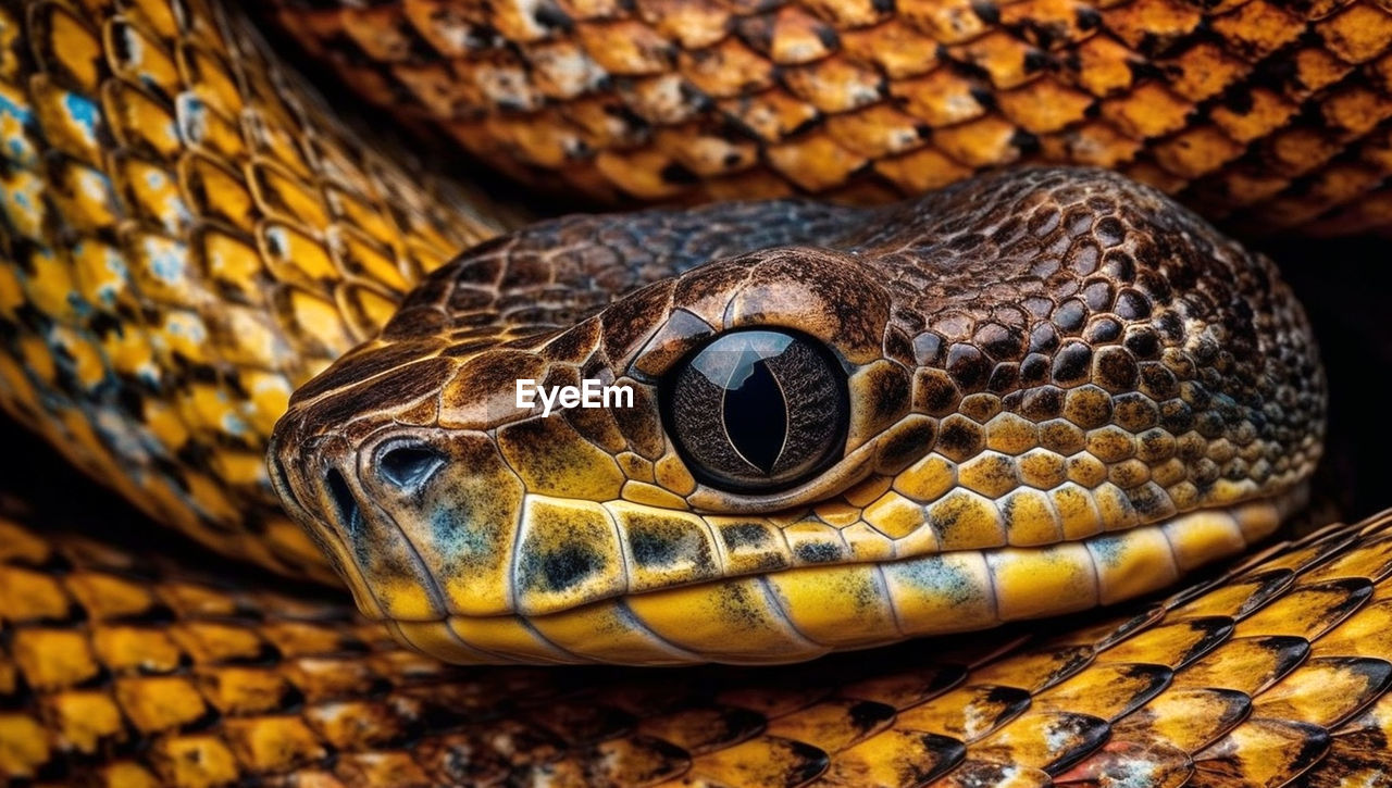 high angle view of snake