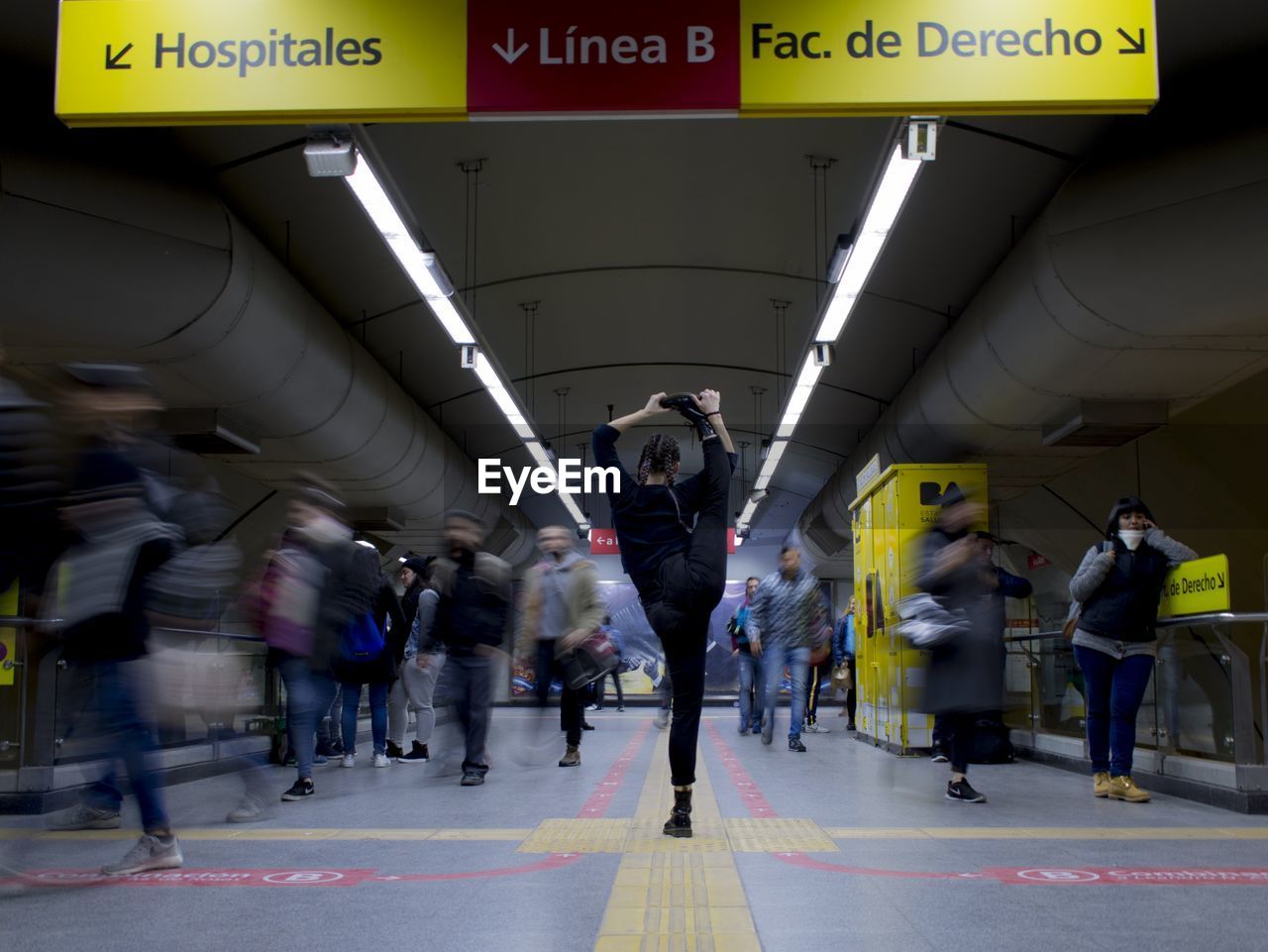 People at subway station