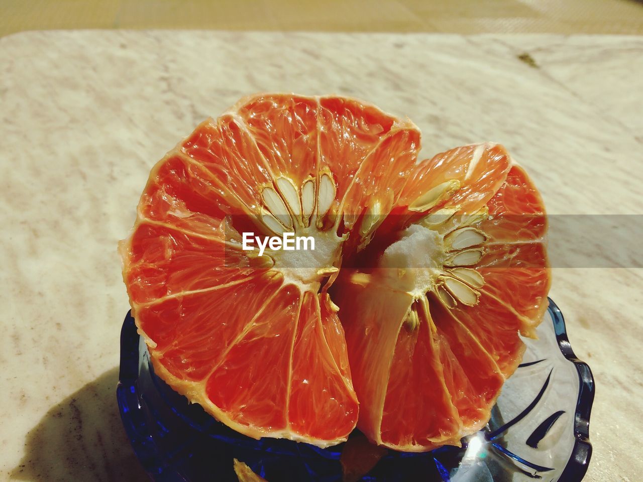 Close-up of orange in bowl