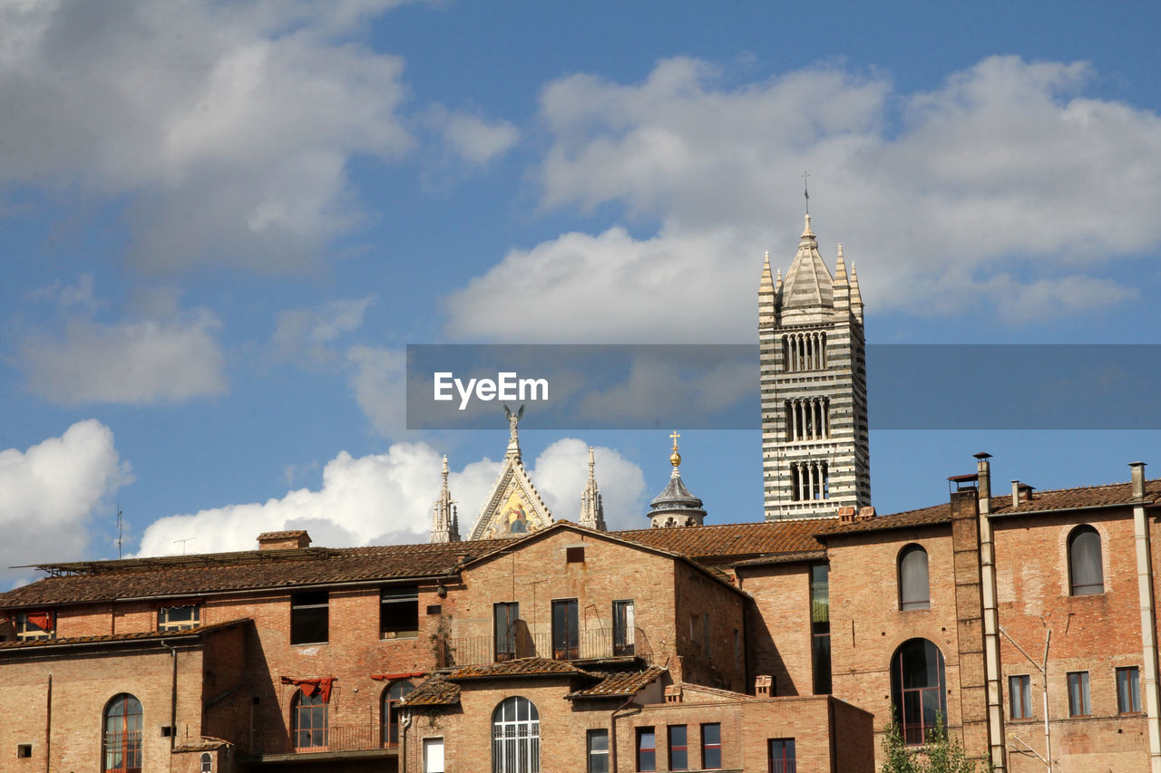 Low angle view of buildings against sky