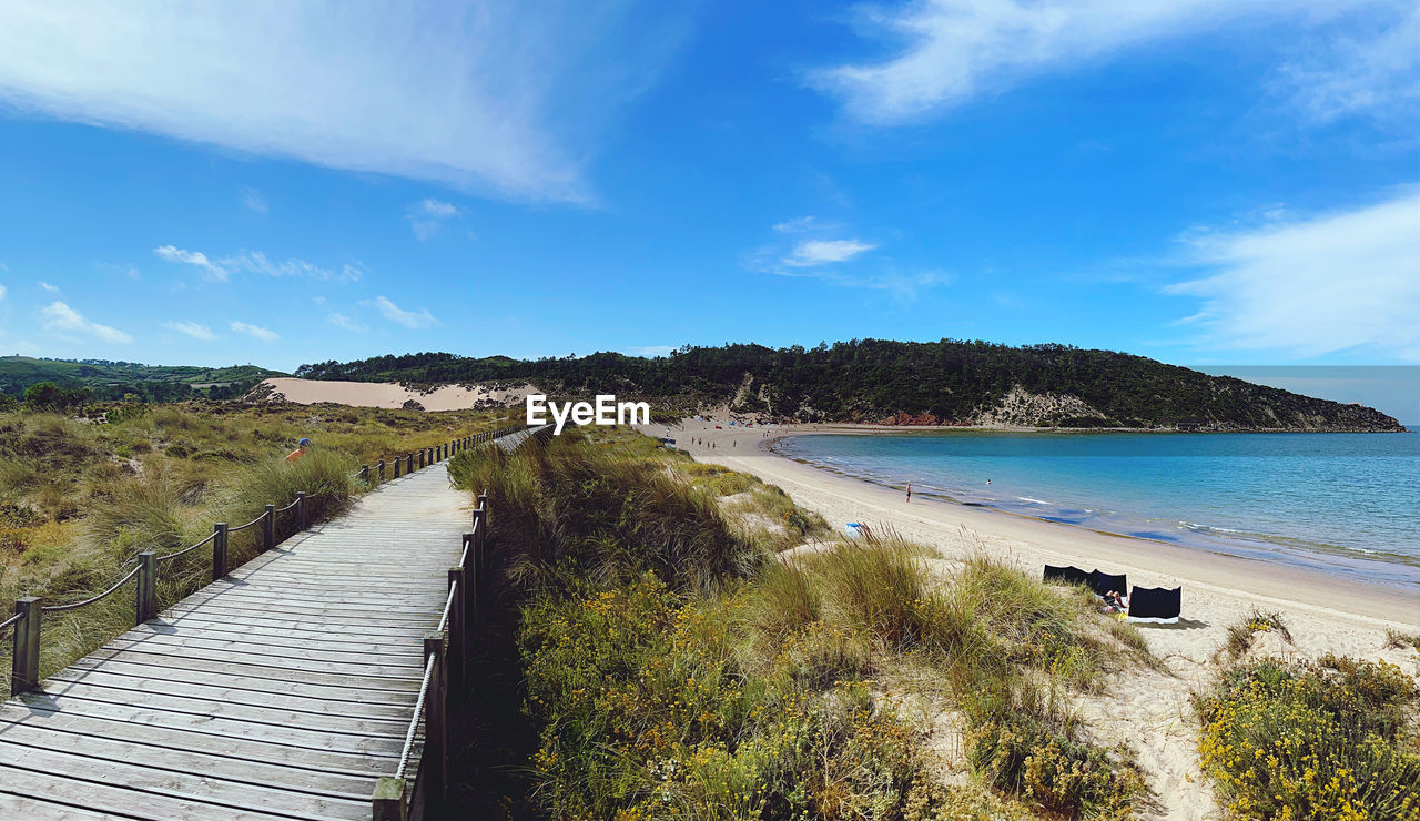 PANORAMIC VIEW OF BEACH AGAINST SKY