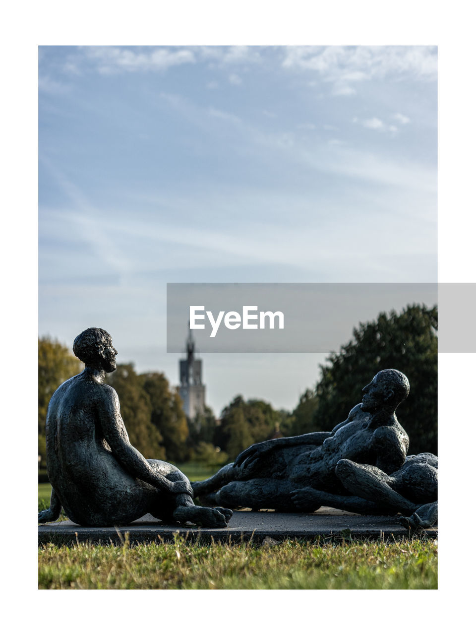 Statue against sky in potsdam 