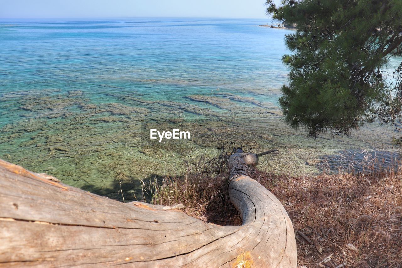 HIGH ANGLE VIEW OF SEA