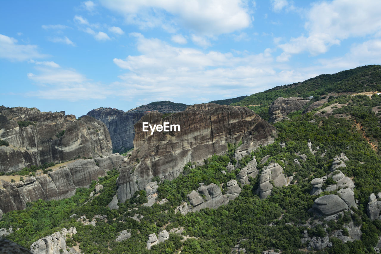 Geological rock formation in meterora at kalambaka , greece