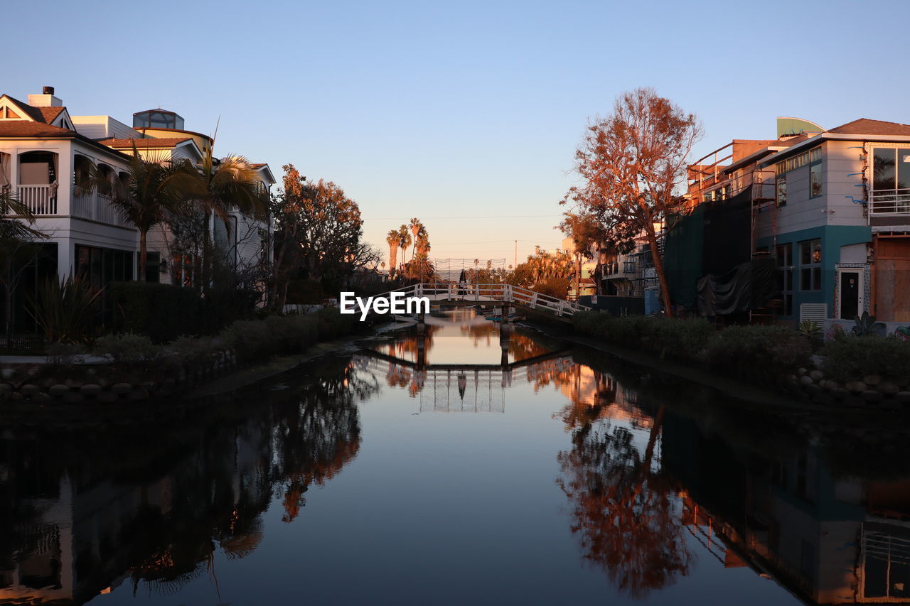 reflection of built structures in water