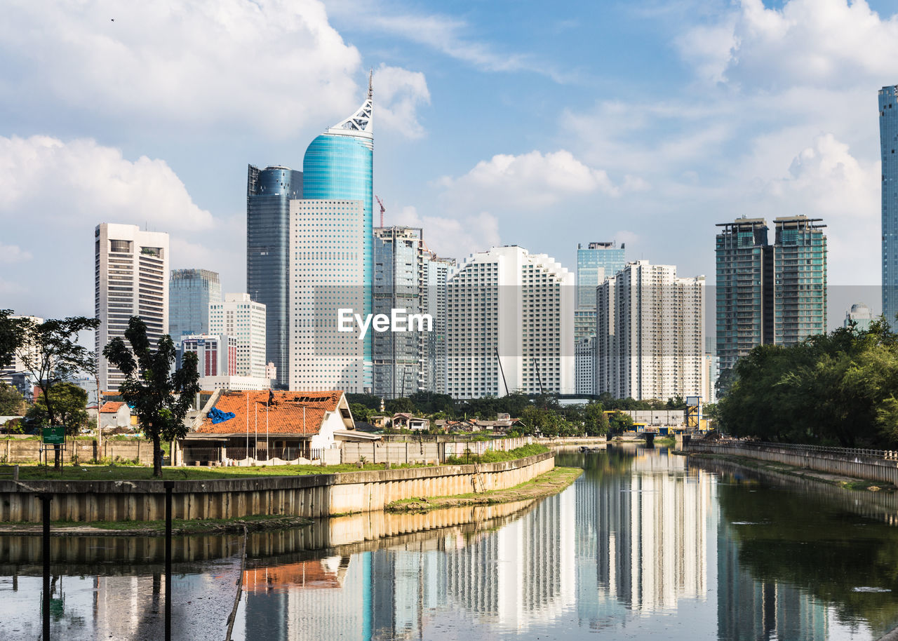 Modern cityscape against sky