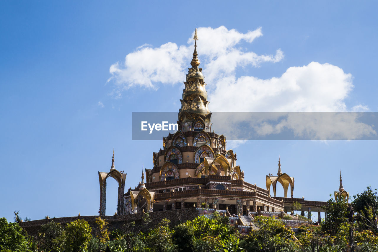 View of temple building against sky