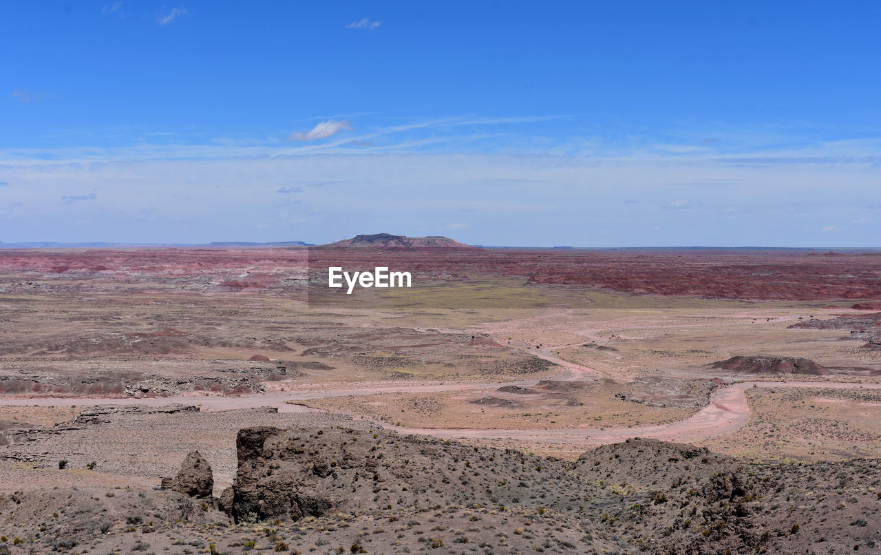 Canyon views in the painted desert landscape in arizona.