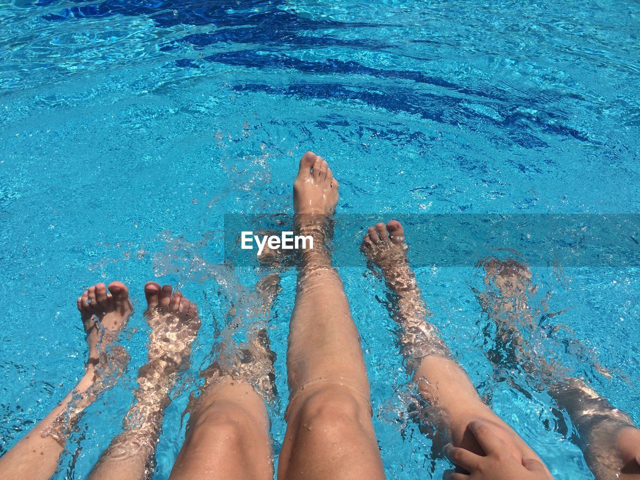 Low section of people in swimming pool