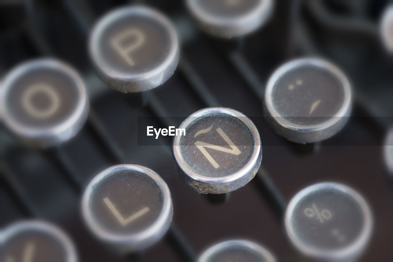 Full frame shot of typewriter keys