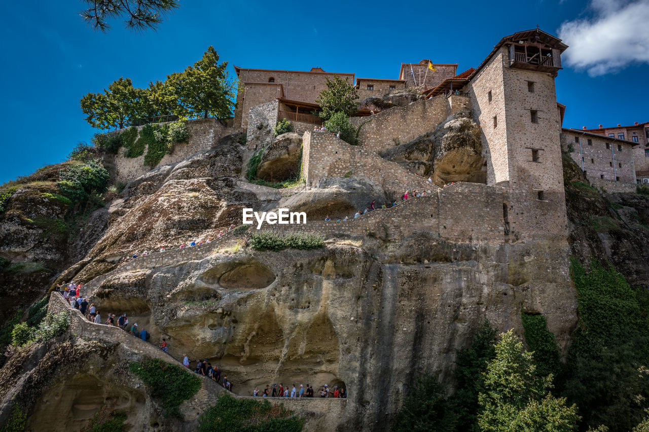 low angle view of fort against sky