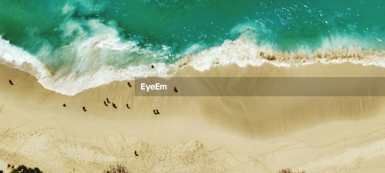 High angle view of a beach