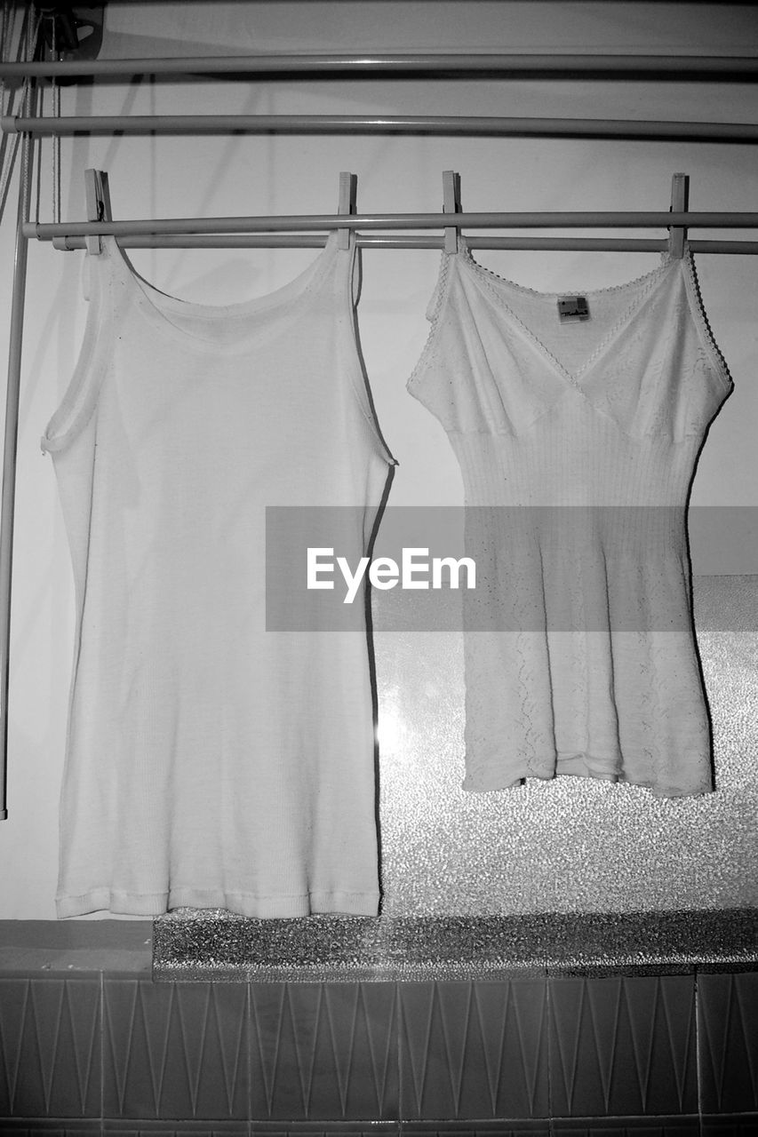 Clothes hanging at home
