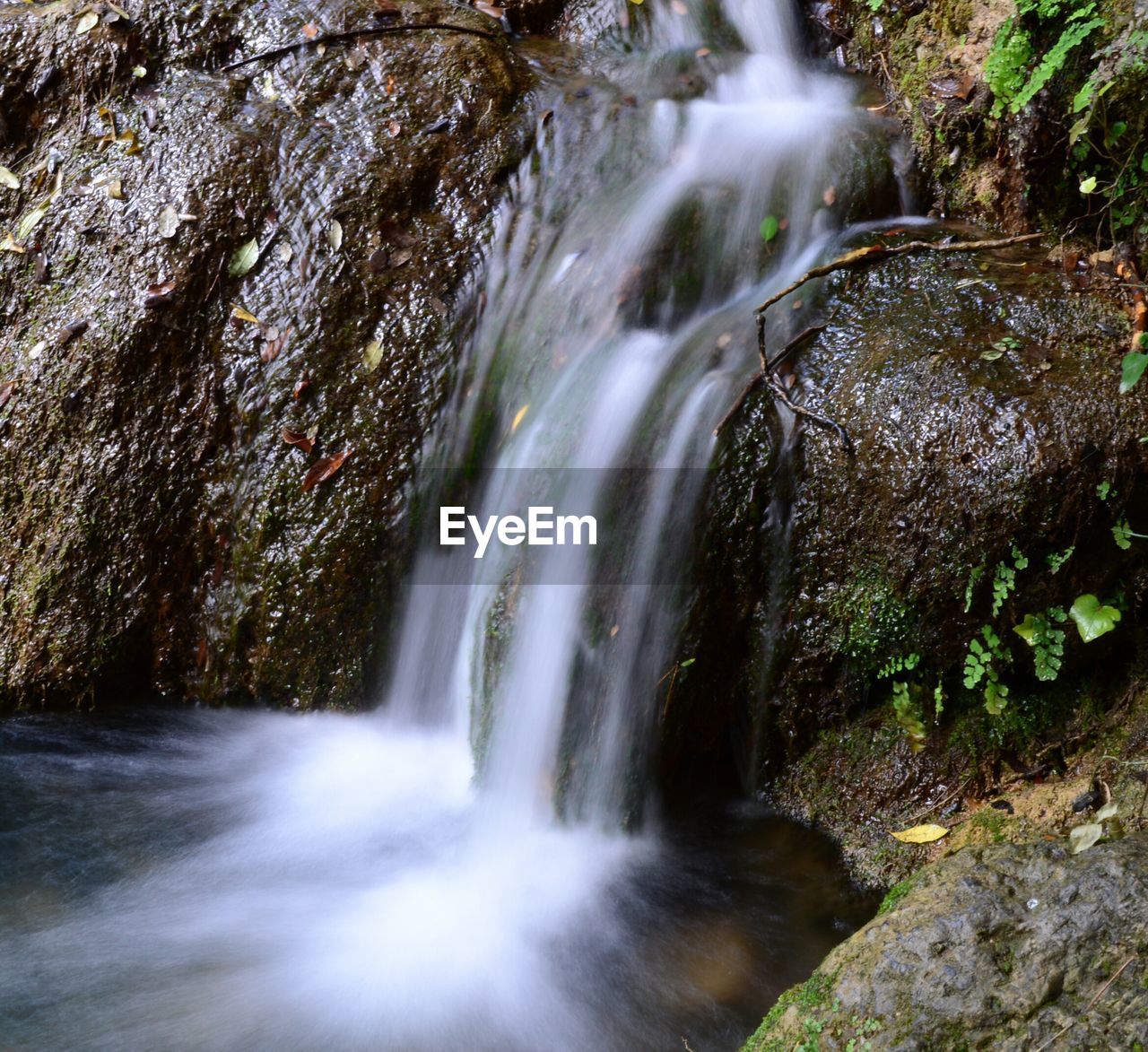 Close-up of waterfall