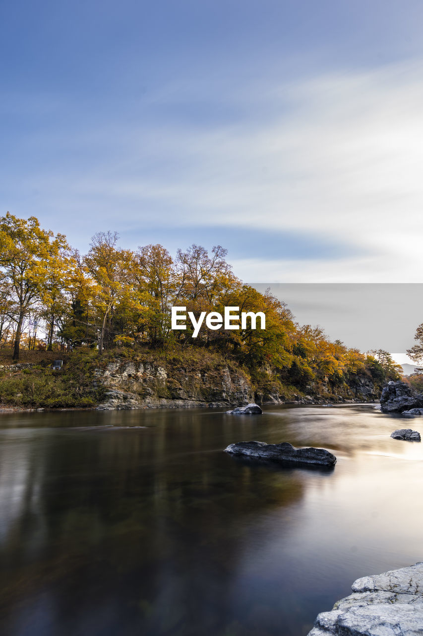 Scenic view of river against sky