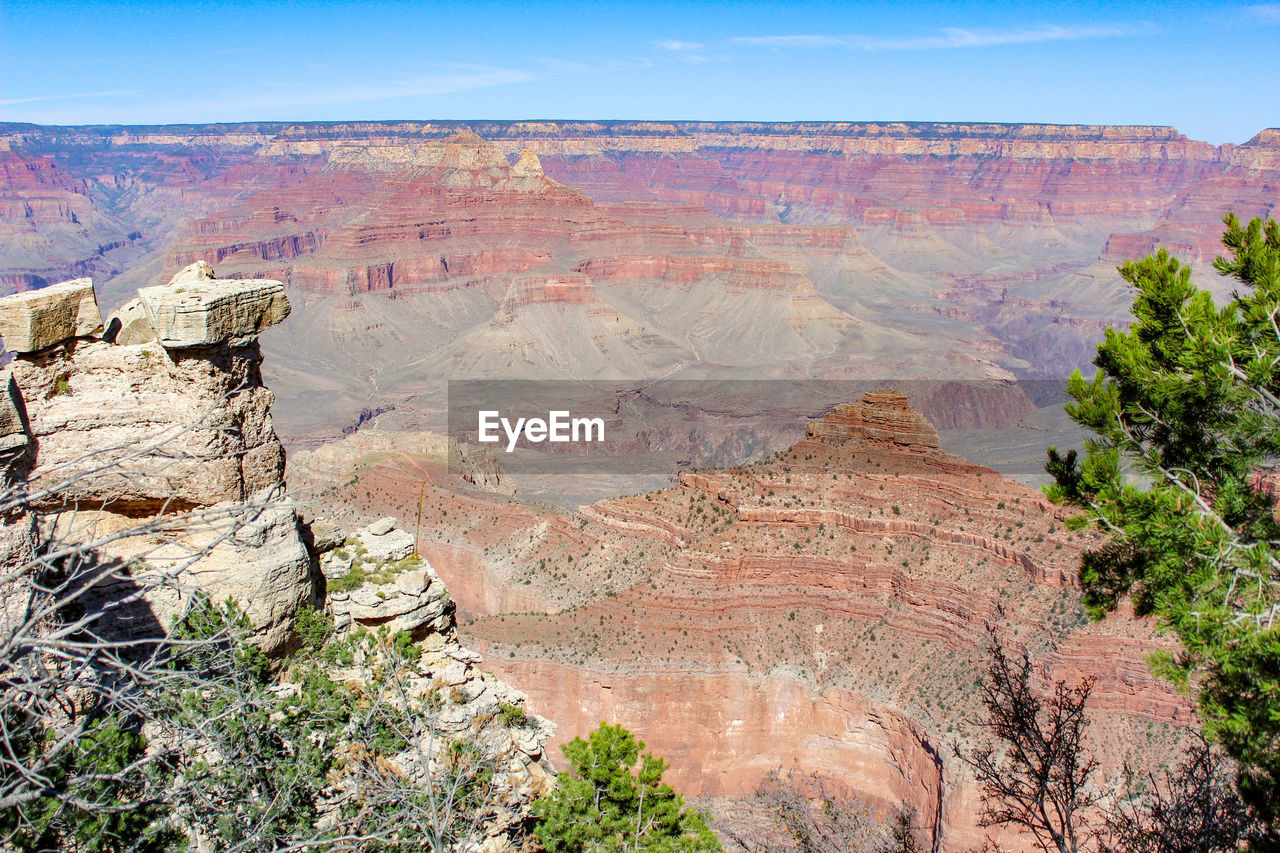 Rock formations on landscape