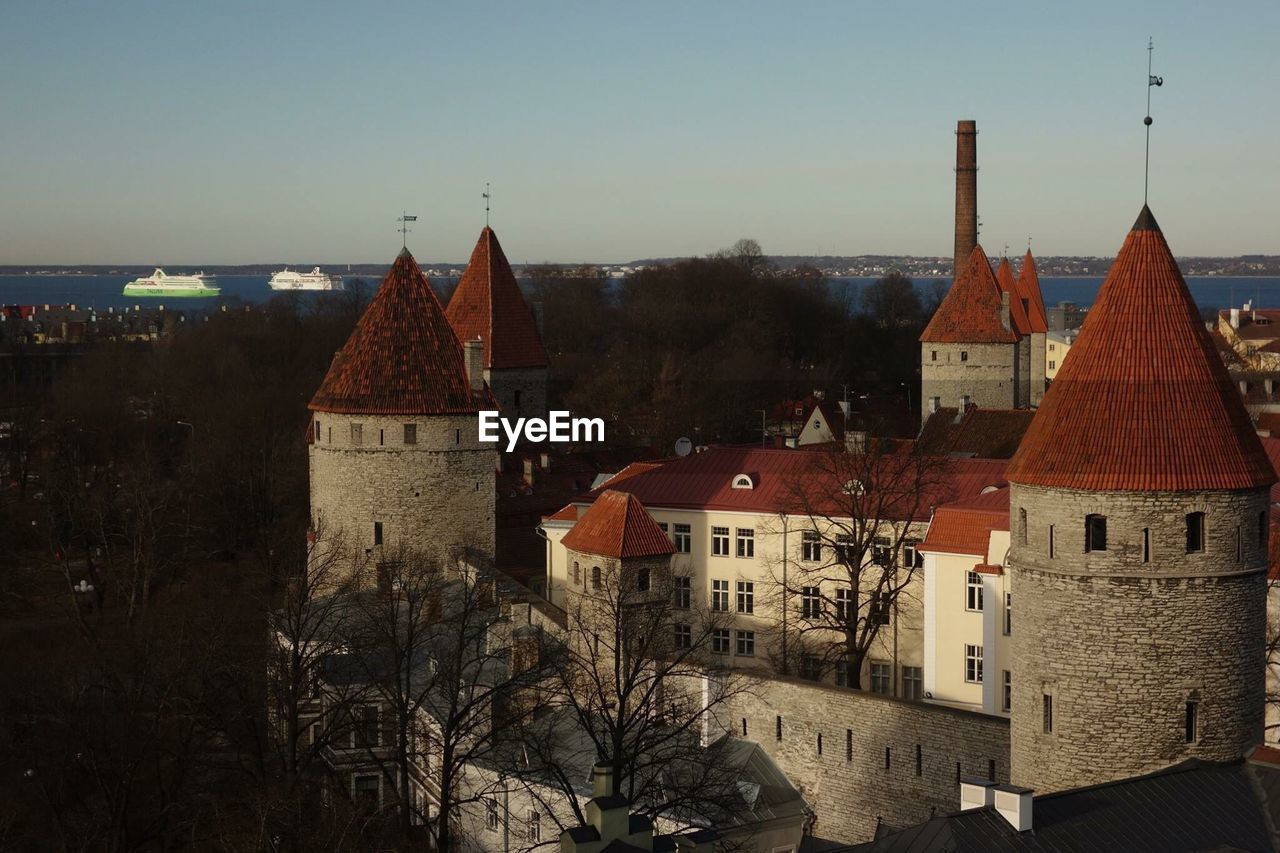 Residential buildings in city