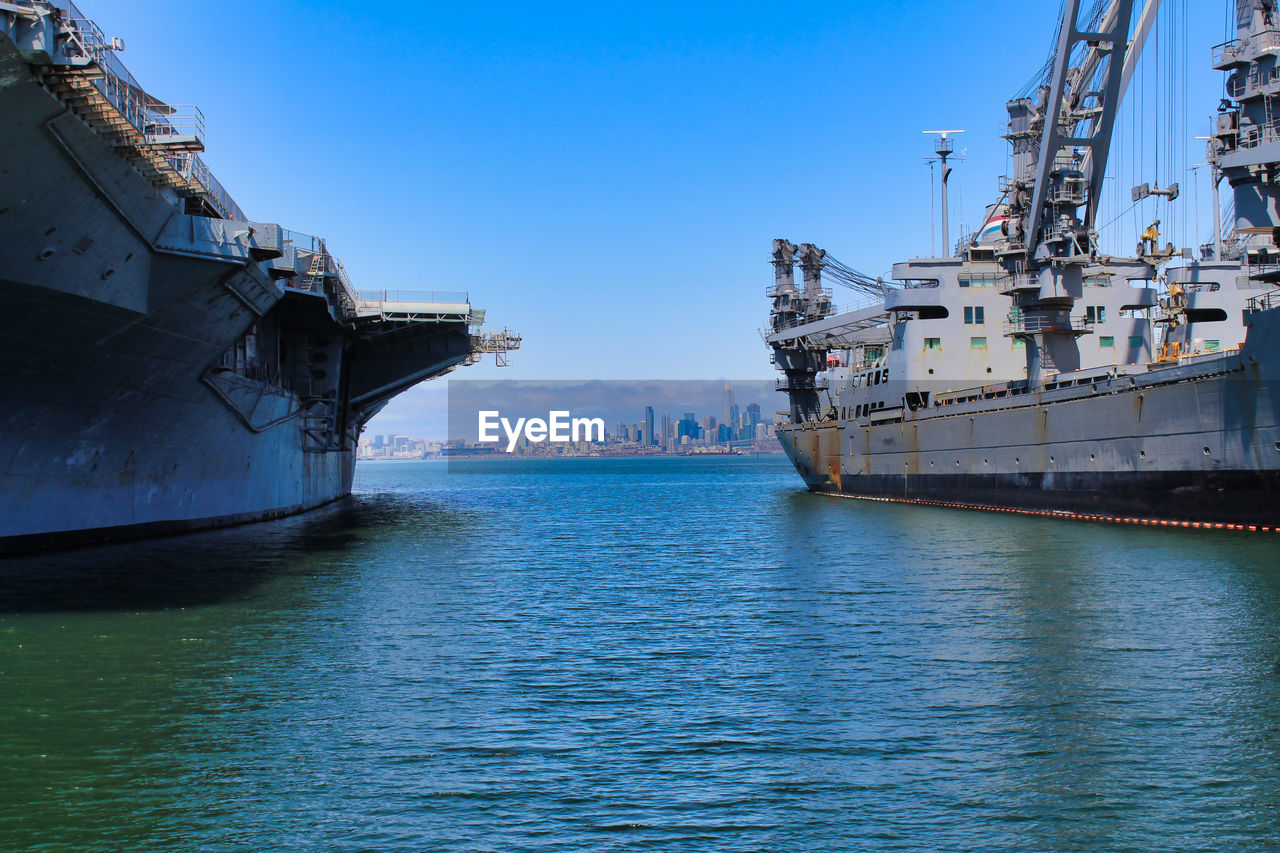 VIEW OF SHIP IN SEA