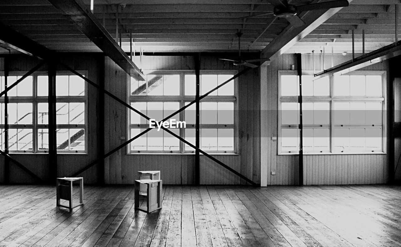 Interior of empty studio warehouse