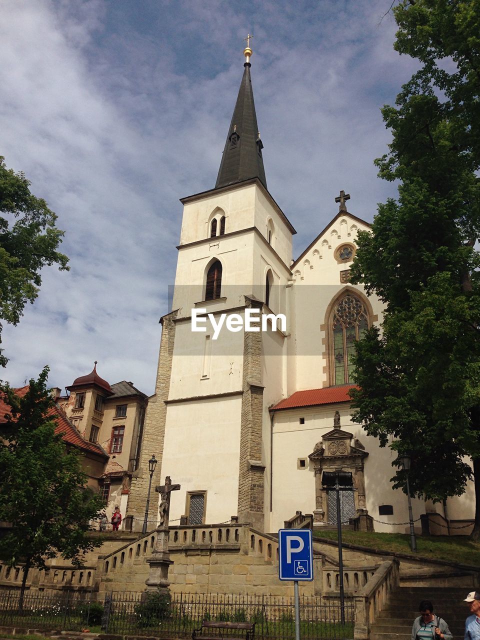 LOW ANGLE VIEW OF CHURCH WITH CHURCH