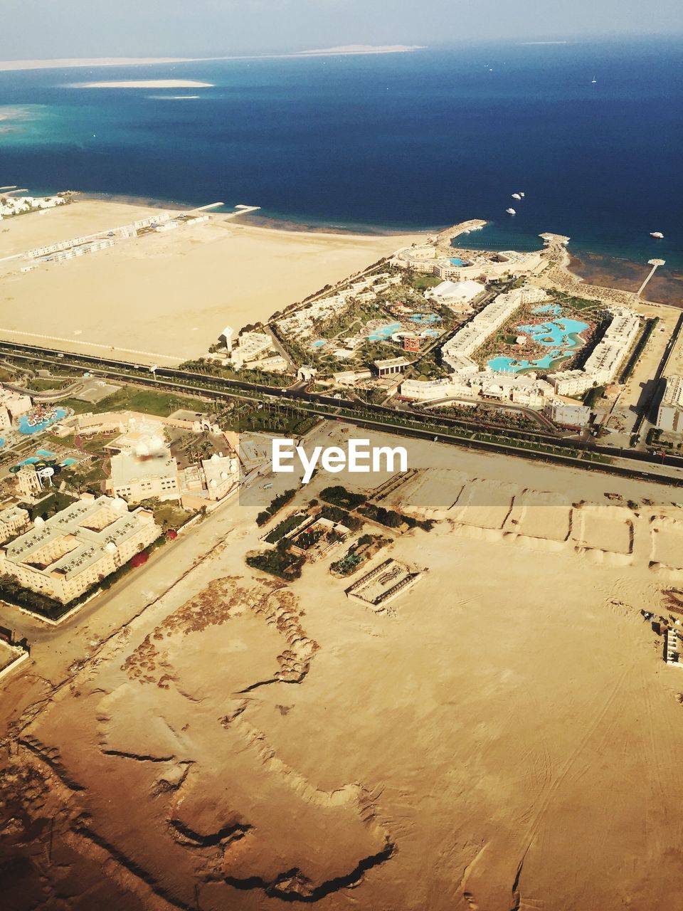 Aerial view of coastline