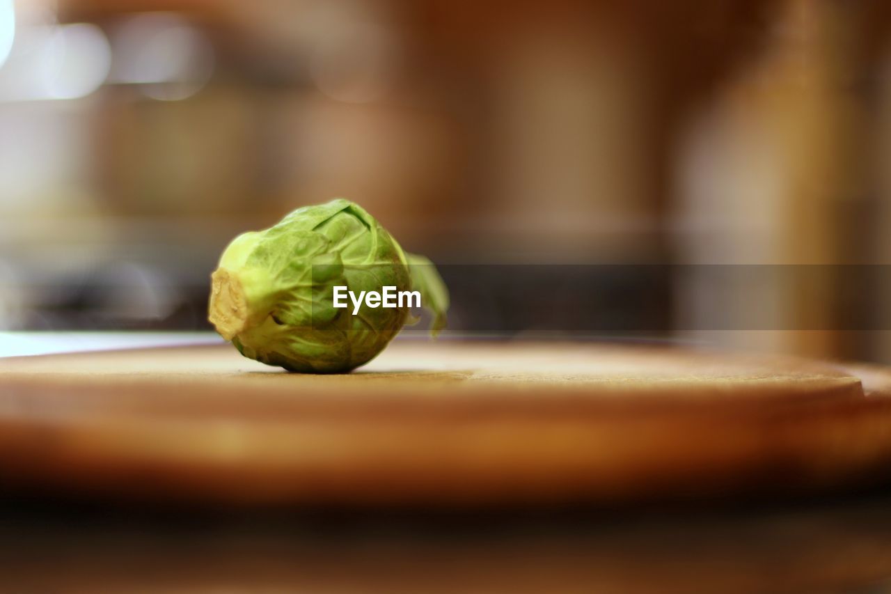 Close-up of brussel sprout  on table