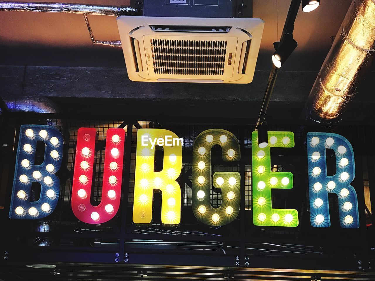 ILLUMINATED TEXT ON SHELF AT HOME