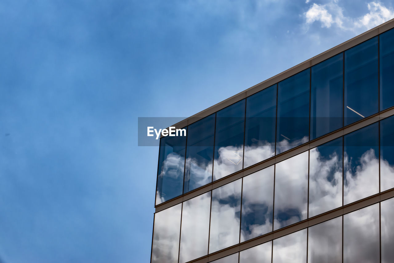 Clouds in the office windows