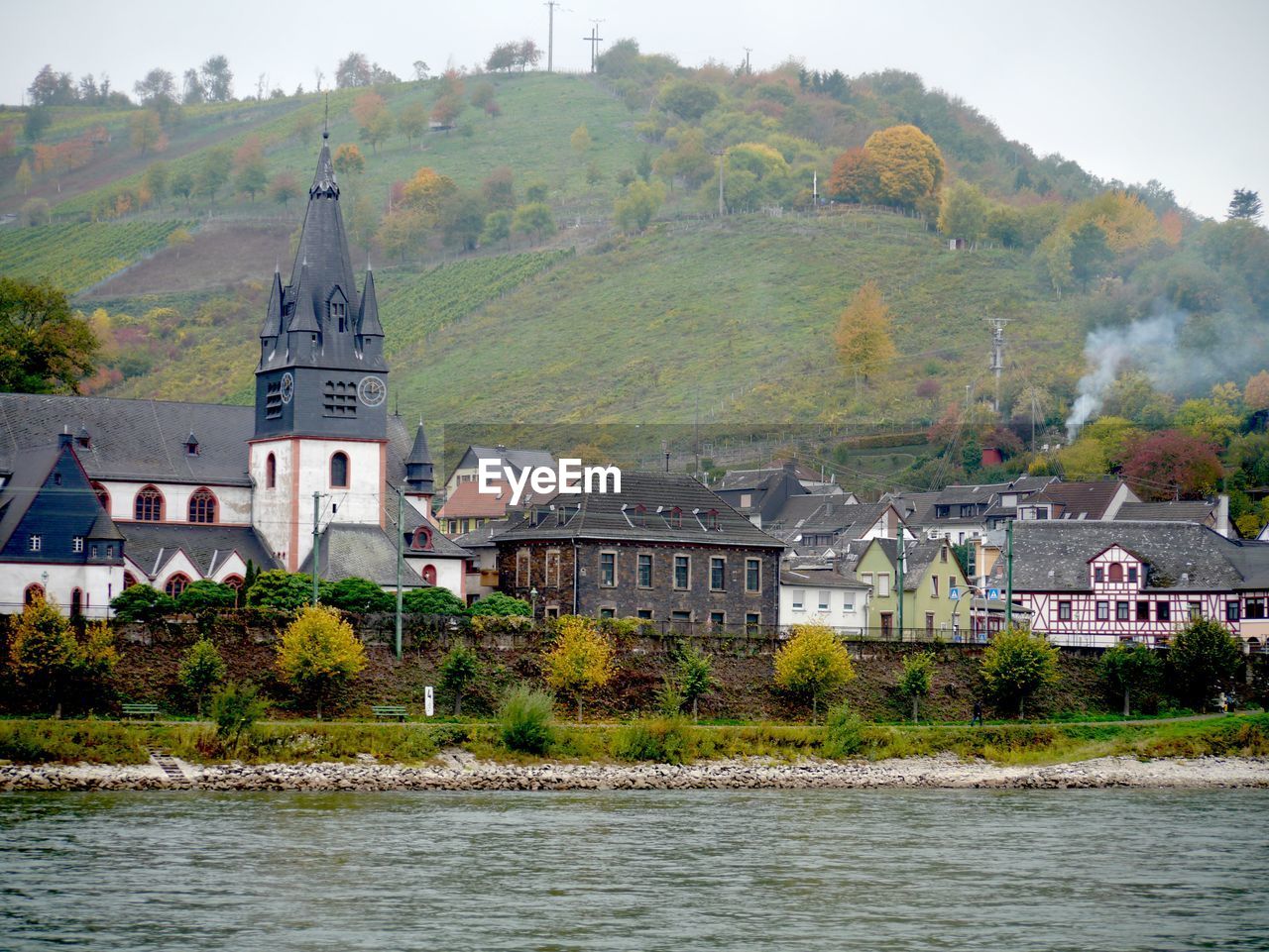 River with church in background