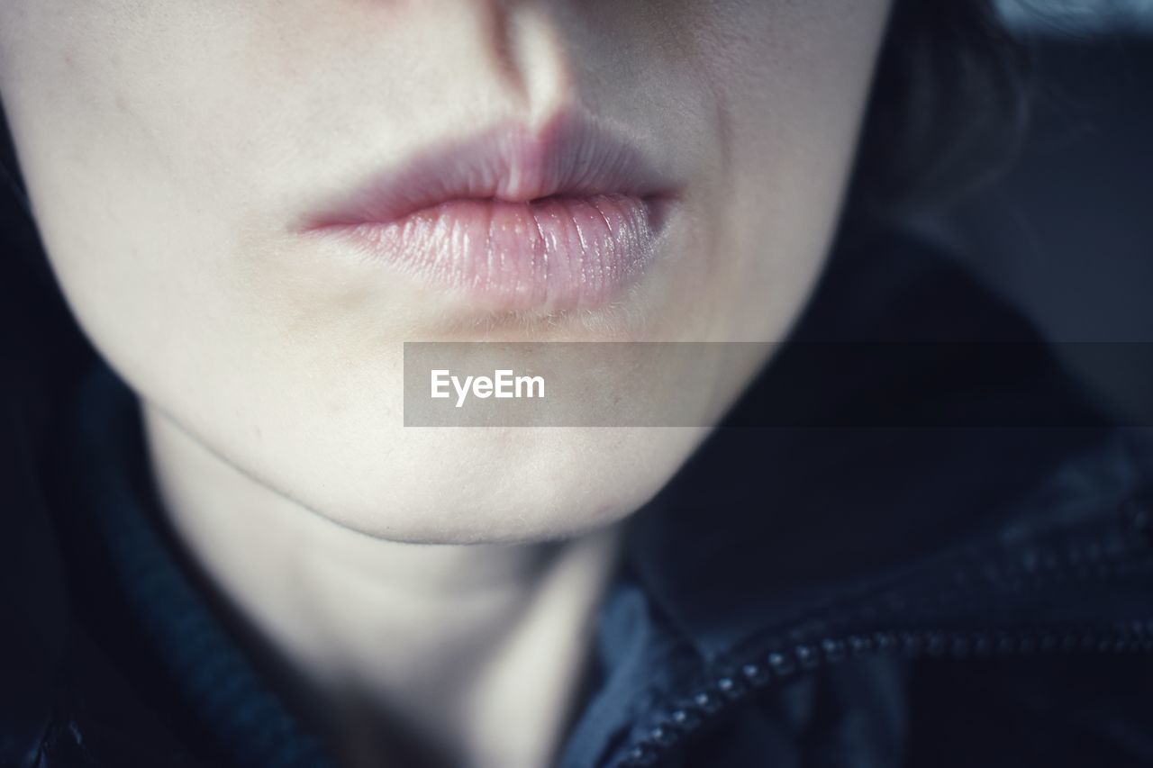 Close-up of woman lips