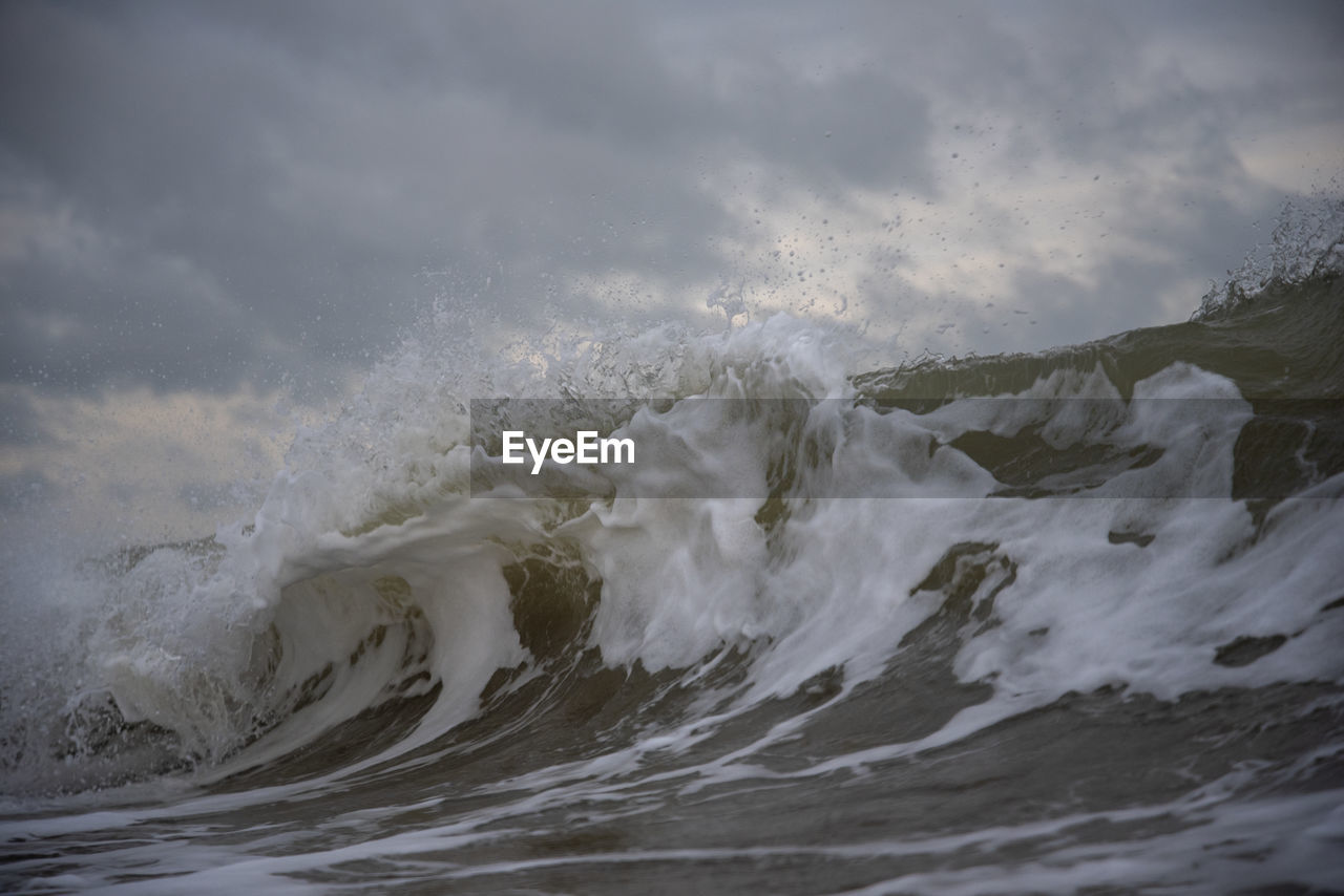 Low angle view of wave against sky